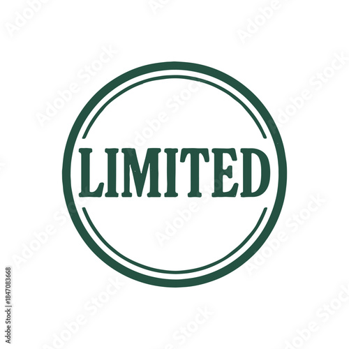 Limited icon logo seal vector on white background
Vector stamp icon