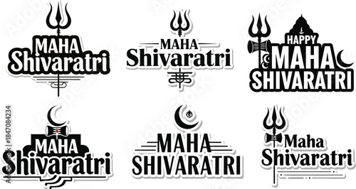 Maha Shivaratri Festival Logo Design Collection