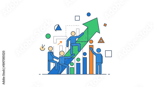 Financial Planning & Analysis Flat Business Vector