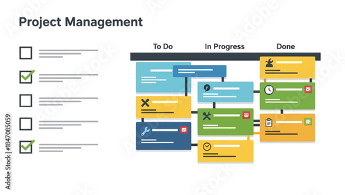 Financial Planning & Analysis Flat Business Vector