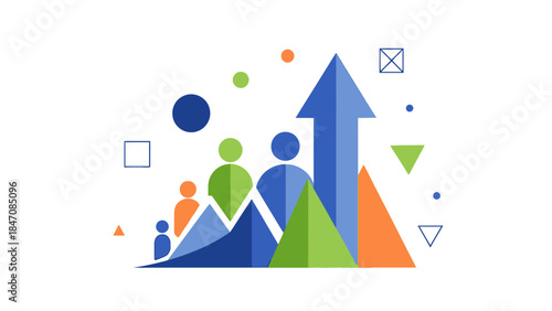 Project Management & Task Workflow Flat Design