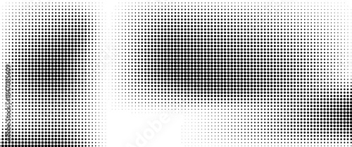Dotted halftone gradient texture. Fading polka dot background. Repeated dots gradation pattern background. Black vanishing comic pop art overlay backdrop. eps 10