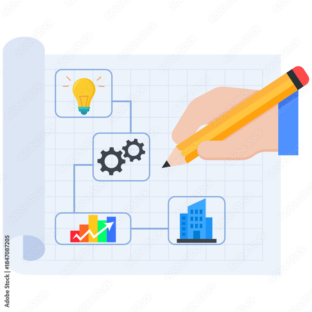 Obraz premium Strategic Business Blueprint and Development