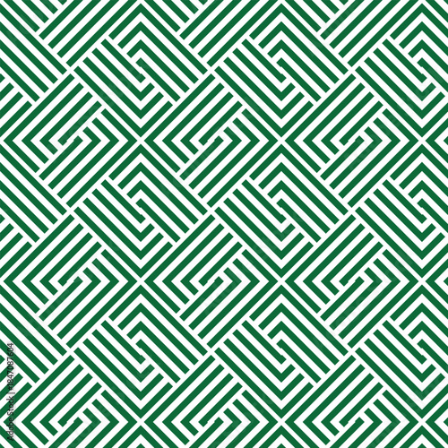 Green and white abstract smooth transition of geometric pattern for modern background and jersey design. Easily resized and recoloured at your discretion. Vector Format Illustration.