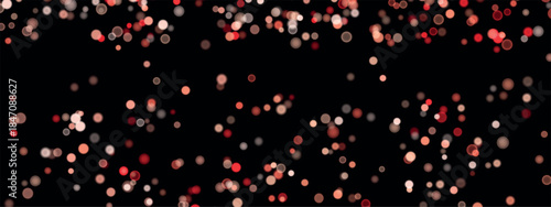 Abstract color shining bokeh isolated on transparent background. Lights and sparks glitter glowing effect. Lens flare Christmas or New Year holiday card.