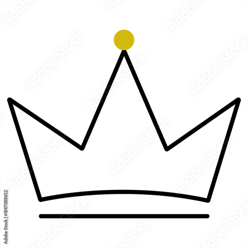Royal Emblem A simple, elegant crown. It's a symbol of royalty, authority, and power. The minimalist design evokes a sense of modern luxury and timeless elegance.