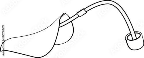 Shoe tree vector illustration line art. Footwear shaper tool icon for sneaker care and storage isolated on white background.