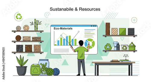 Presentation on renewable resources, demonstrating eco-friendly materials and sustainability