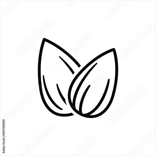 Almond nuts icon representing healthy eating and nutritional value