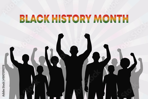 Black History Month Silhoutte Poster Template