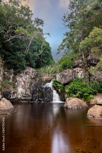 Waterfall Along the Waimea Canyon Trail on Kauai, HI