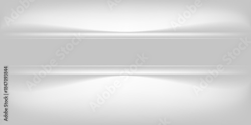 White Grey background. Minimal 3d shelf. Room in the 3d. For backdrop,wallpaper,background. Space for text.
