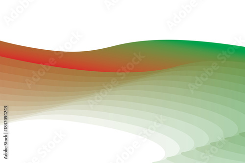 Abstract green background vector illustration with flowing light lines and curves for a modern business design template
