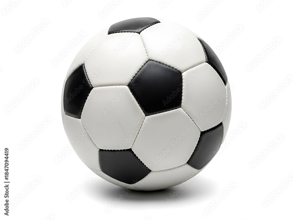 Fototapeta premium Traditional black and white soccer ball