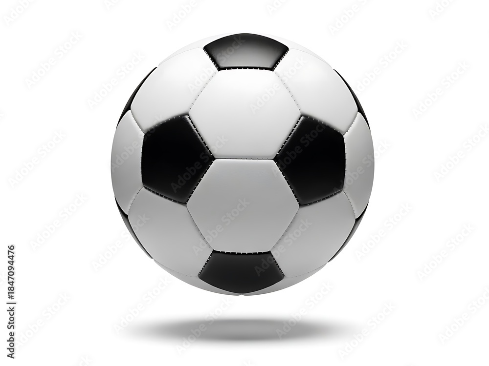 Fototapeta premium Black and white soccer ball