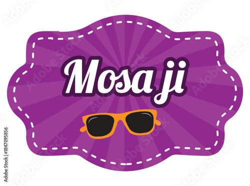 Mosa ji wedding hand held signboard for fun family photos, Indian marriage photo prop for maternal uncle during wedding celebrations