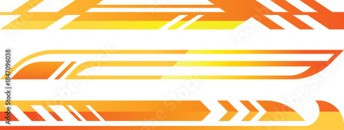 Sport racing stripes car stickers racing decals tuning race car stickers isolated set