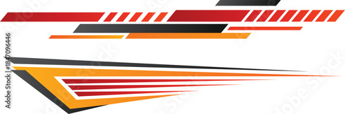 Sport racing stripes car stickers racing decals tuning race car stickers isolated set