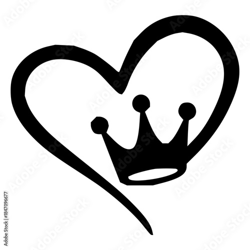 A Royal Heart Emblem of Love, Royalty, and Inner Strength