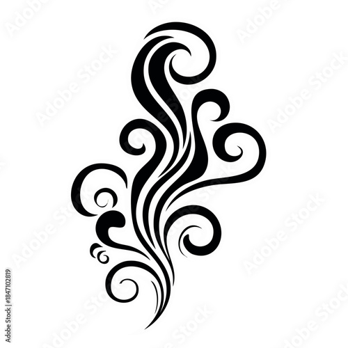  Swirling wind gust winter vector illustration