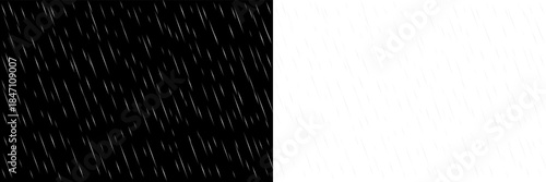 Bilde på lerret Raindrop rainfall on transparent background with misty drizzle rain drop and hea