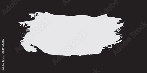 Stock image of creative brush strokes on white background.  Black brush Stock on isolated background. Abstract white brush stroke on black background with colorful oil paint.