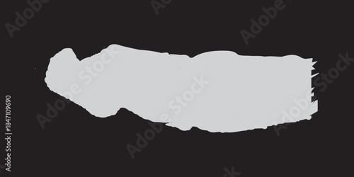Stock image of creative brush strokes on white background.  Black brush Stock on isolated background. Abstract white brush stroke on black background with colorful oil paint.