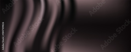 Luxury black silk fabric background. Dark silver satin with wavy folds. Texture satin velvet material with gradient mesh, luxurious elegant design with space for text. Vector abstract background EPS10