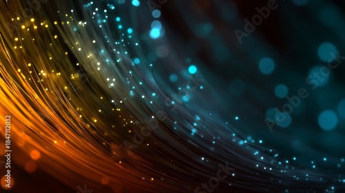 Wallpaper Mural Abstract glowing fiber optic lights background.  Torontodigital.ca