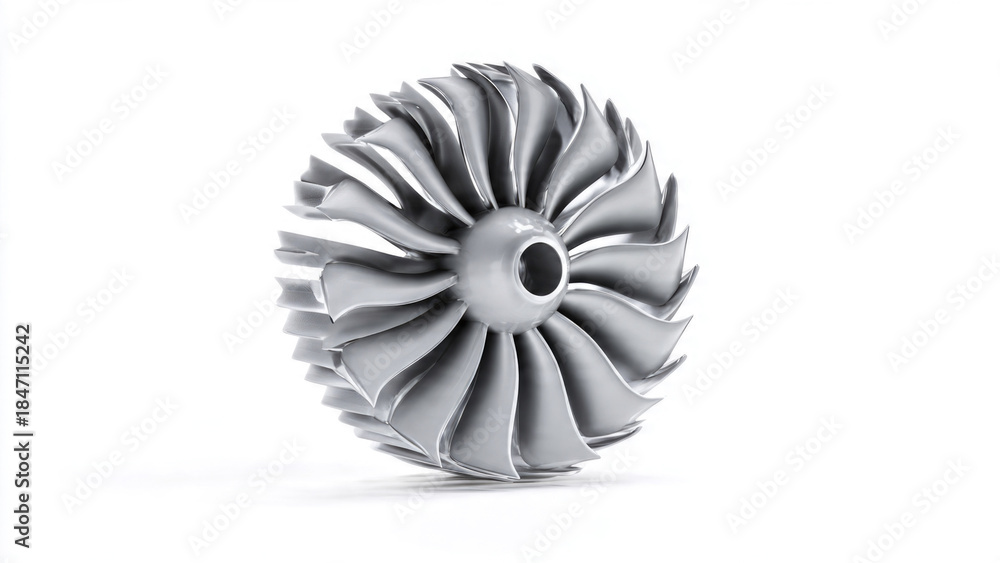 Obraz premium Jet Engine Turbine Rotor