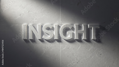 Insight Text on Marble Background