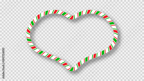 Christmas candy cane frame