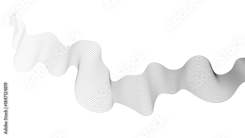 Abstract backdrop with grey wave gradient lines