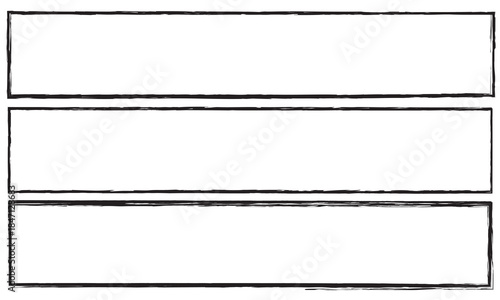 Quadro su tela Hand drawn sketch frame vector