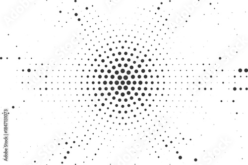 Halftone dot radial focus background for modern posters, digital layouts, abstract branding, graphic design vector illustration
