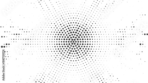 Halftone dot radial gradient background for modern posters, digital layouts, abstract branding, clean design vector illustration