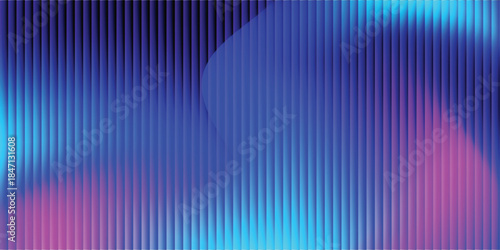 Dark Vertical Glass Grooves with Blurred Gradient and Subtle Haze, Modern Elegant Cover Template