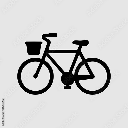 Bicycle with shopping basket