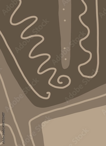 Abstract image for printing. Picture for modern interiors. The picture is painted by hand on a tablet.