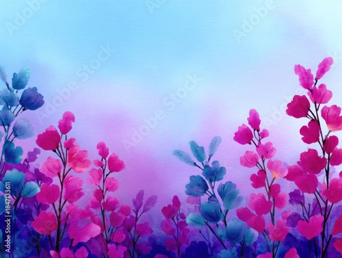 Rainbow Pink and Purple Flowers