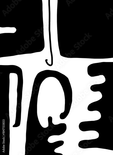 Abstract image for printing. Picture for modern interiors. The picture is painted by hand on a tablet.