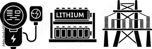 Electric vehicle charging meter lithium battery and power transmission tower charger