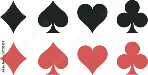 Playing Card Symbols Vector for Digital Game Interfaces