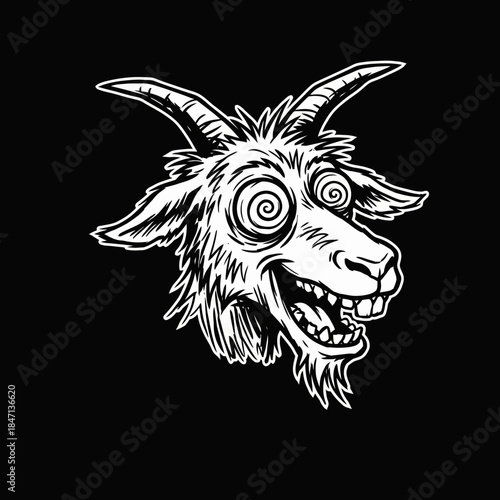 Psycho Goat Face Cartoon