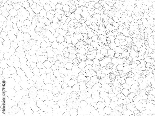 Subtle Abstract Light Gray Outline of Cluster Shapes Pattern