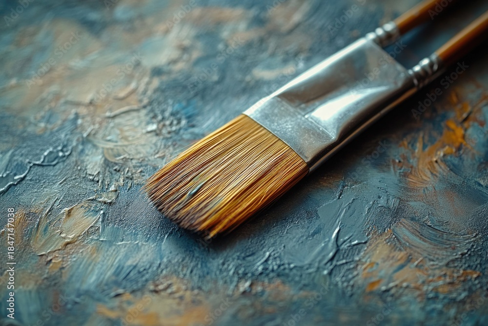 Fototapeta premium Paintbrush on Canvas
