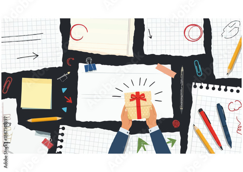 Black silhouette of a storage box on a white background