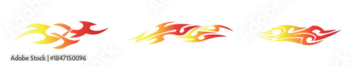 Racing car sticker tribal flame car decal car tattoo vector graphic