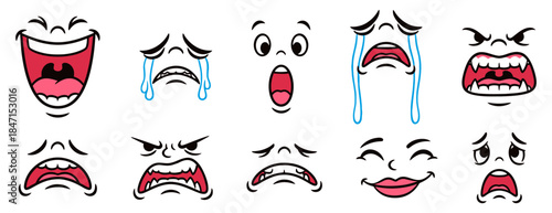 Cartoon face expression.