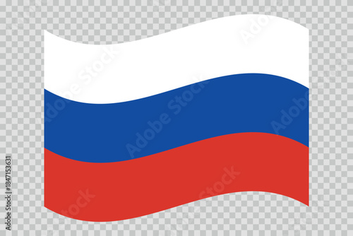 Flag of Russia. Russian national symbol in official colors. Template icon. Abstract vector background.